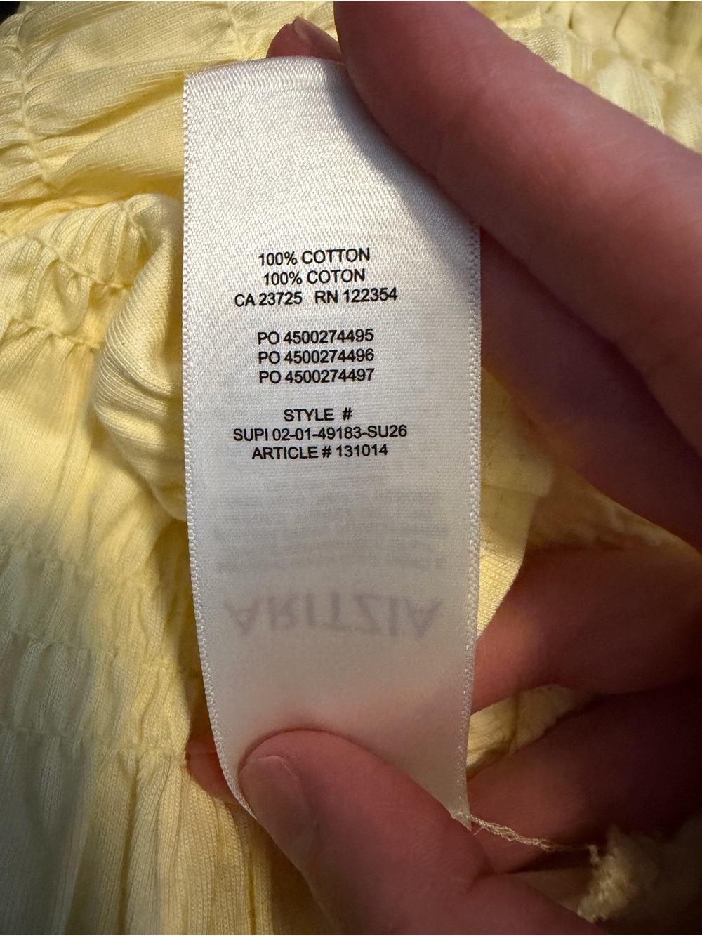 Butter Yellow Aritzia Top by Sunday Best - Picture 3 of 4